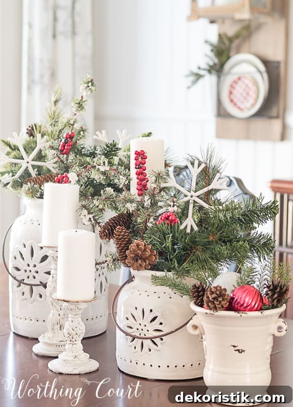 Come Home for Christmas Tour: My Cozy Christmas Dining Room 15 Christmas centerpiece #christmasdecor #christmascenterpieces