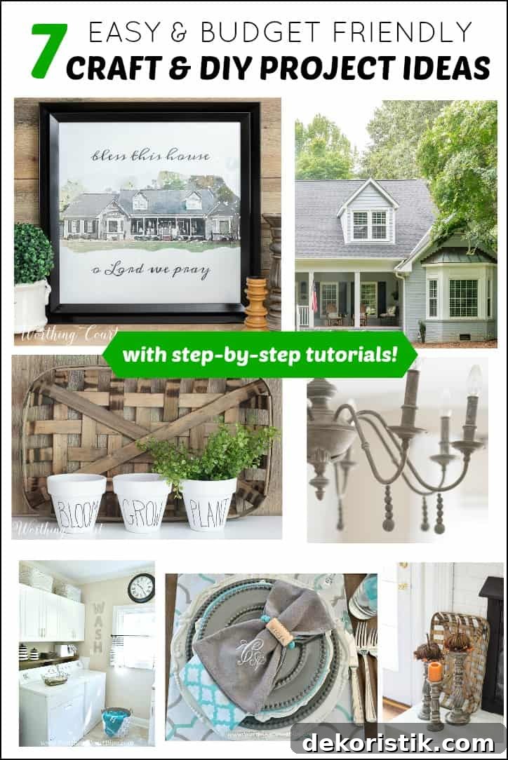 pinterest image for 7 craft and diy project tutorials