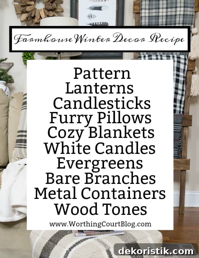 Easy recipe for winter decorating in your home poster.