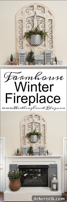 My Farmhouse Winter Fireplace graphic.