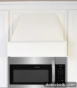Idea for a non functioning hood above a microwave #rangehood #kitchenremodel #kitchenmakeover #diy
