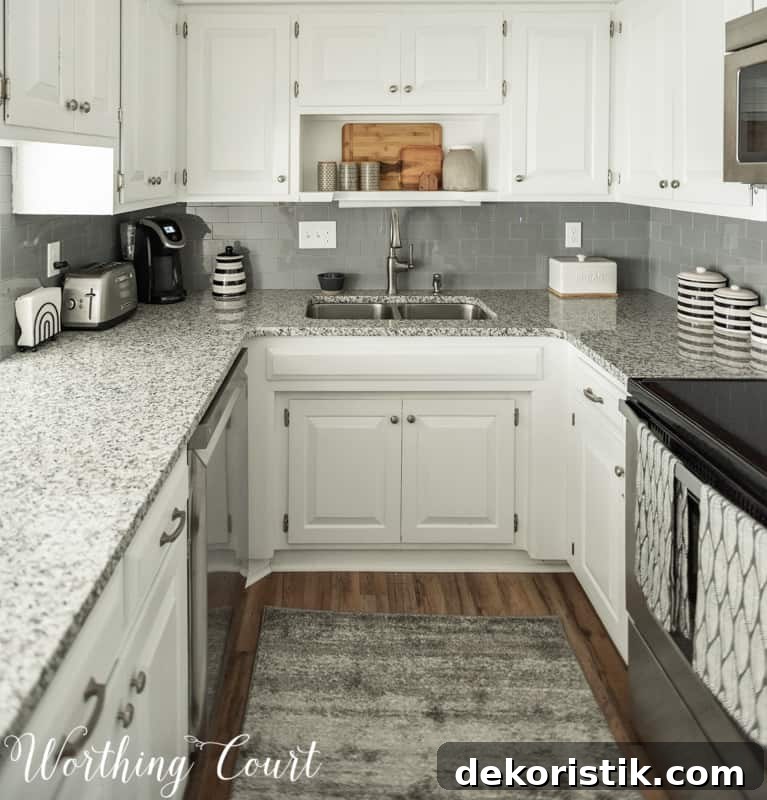 Transform Your Kitchen Without Remodeling: Before and After 6 The light and bright new kitchen.