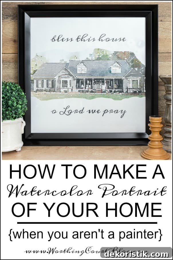How To Make A Watercolor Portrait Of Your Home When You Aren't A Painter graphic.