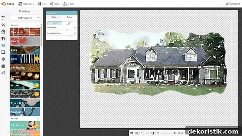 Creating the background of the house in the watercolor.