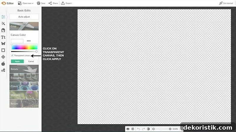 Selecting the background on the computer.