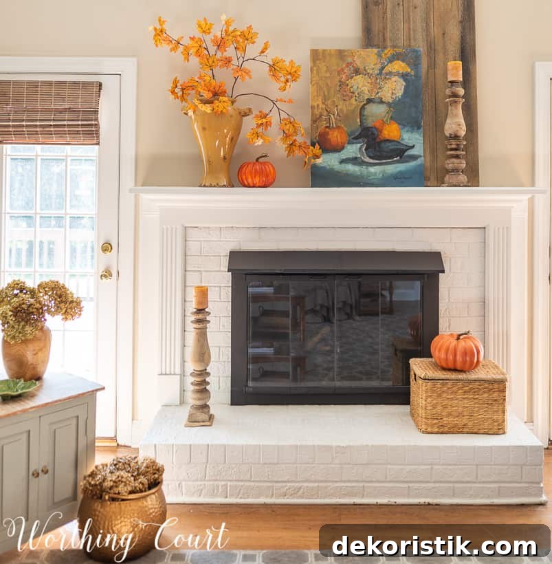 Fall Fireplace and Mantel Decor Tour with Styling Tips 5 fall mantel decor