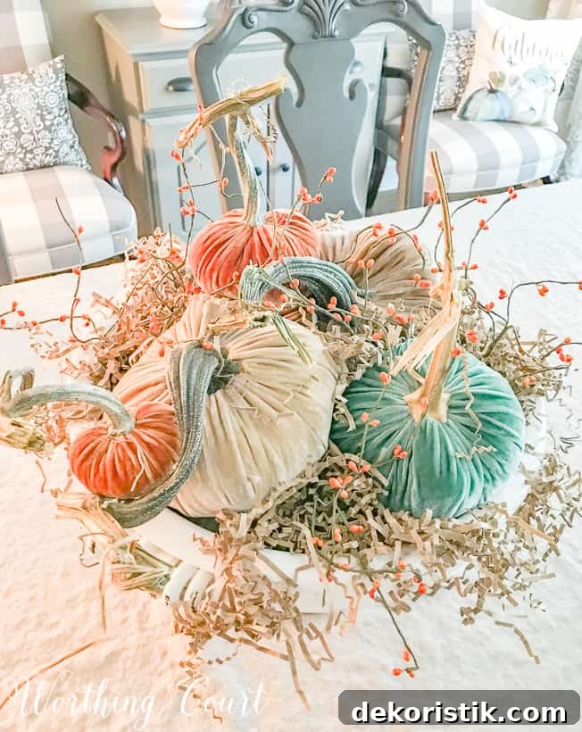 The white ceramic bowl is filled to the top and almost overflowing with pumpkins.