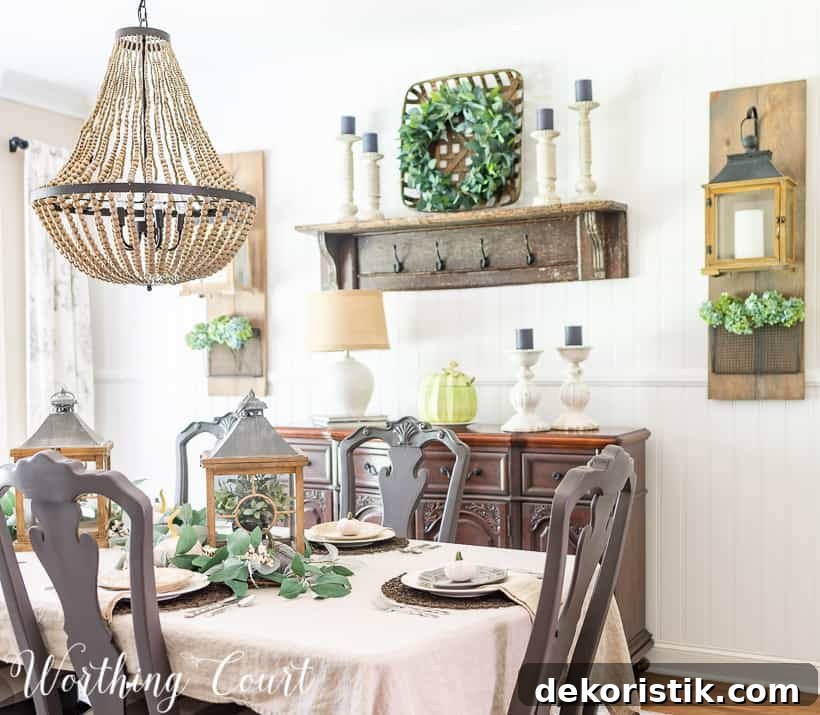 Casually Elegant Fall Dining Room Decor Ideas 2 dining room decorated for fall with neutral decor