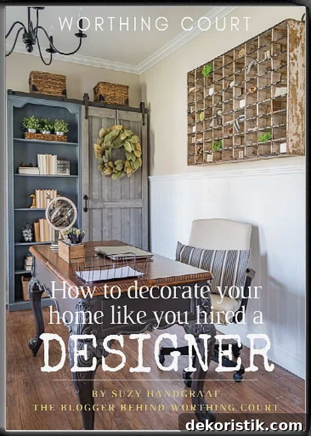 Free E-Book - How To Decorate Like You Hired A Designer poster.