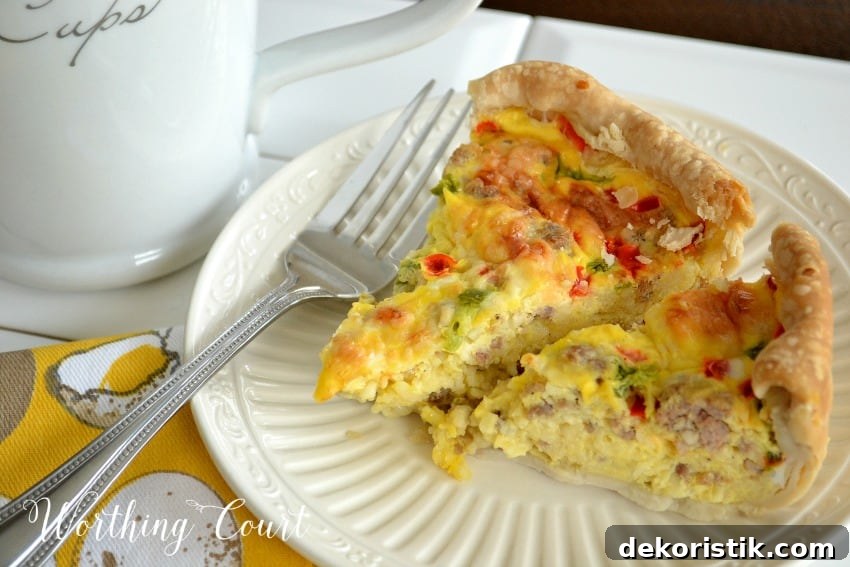 Breakfast casserole scramble with a fork on a plate.