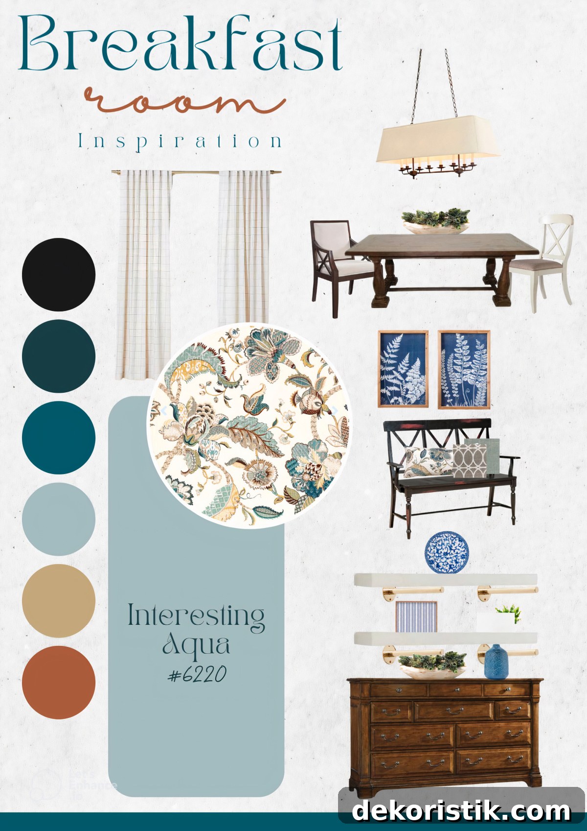 mood borad for breakfast room makeover