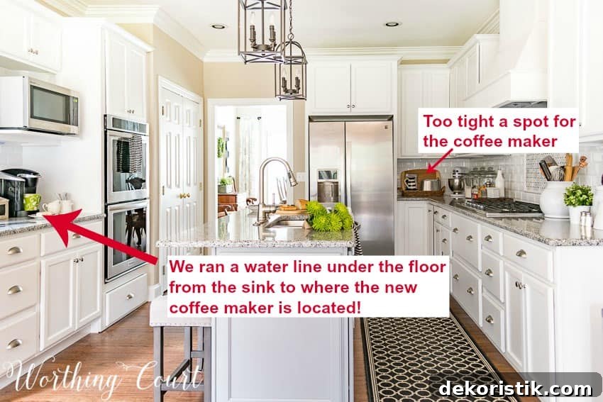 My Refreshed Coffee Bar Setup and Coffee Maker Review 5 kitchen with white cabinets