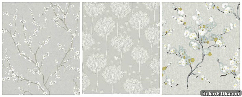 3 different gray and white wallpaper patterns