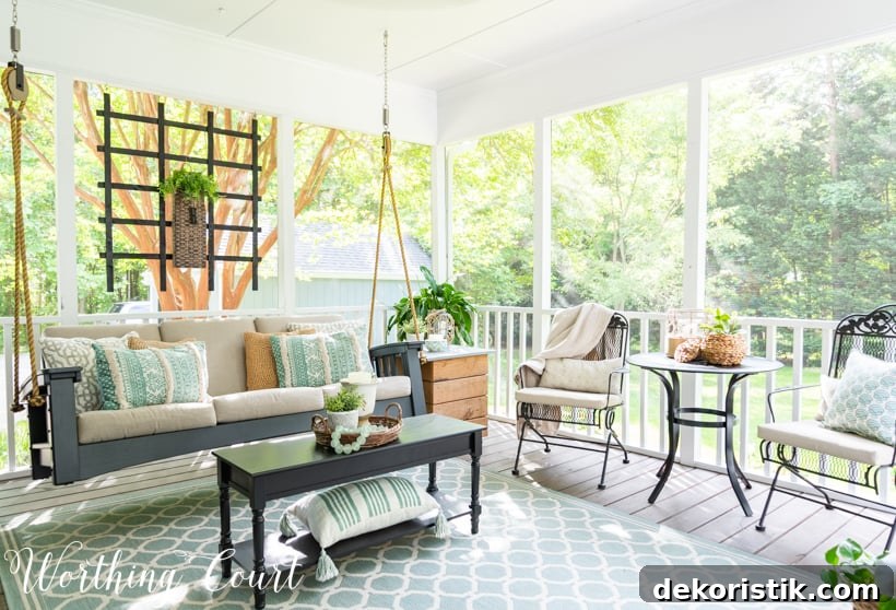 screened in porch decor