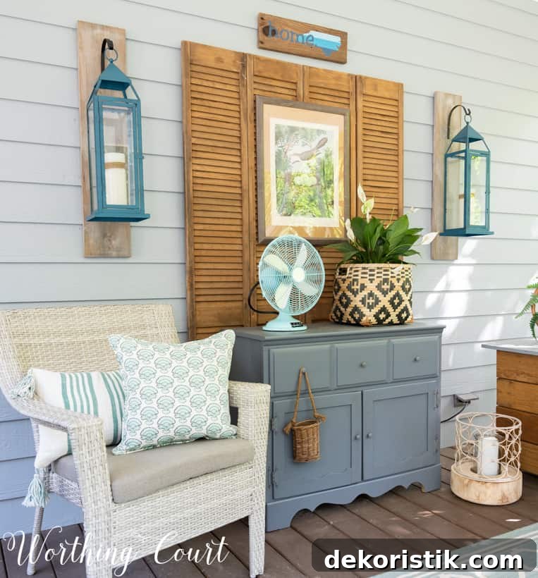 outdoor chest and small gray chest on a porch