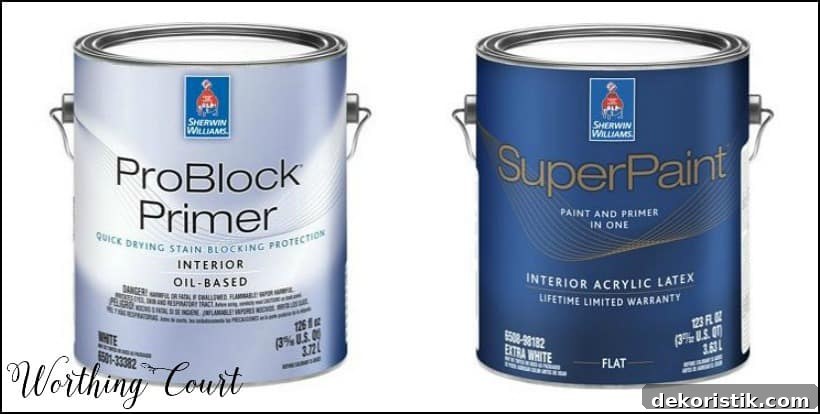 Sherwin Williams primer and paint