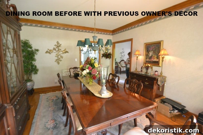 dining room before makeover