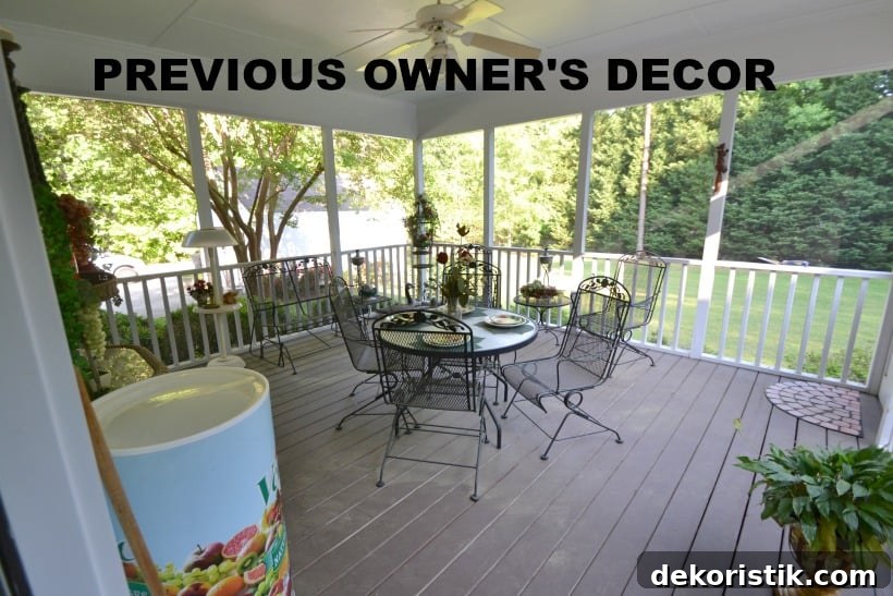 screen porch before makeover