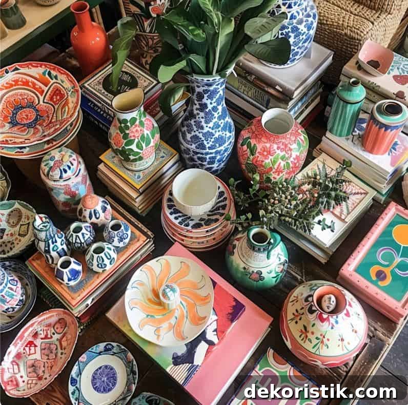 Shelf Decor Ideas: Creative Ways to Style Your Shelves 8 table filled with colorful accessories to be use to decorate shelves