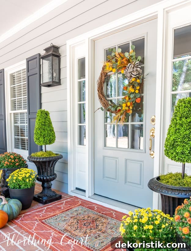 Charming Fall Front Porch Ideas with Pumpkins and Mums 11 front porch decor ideas using various colored mum and pumpkins