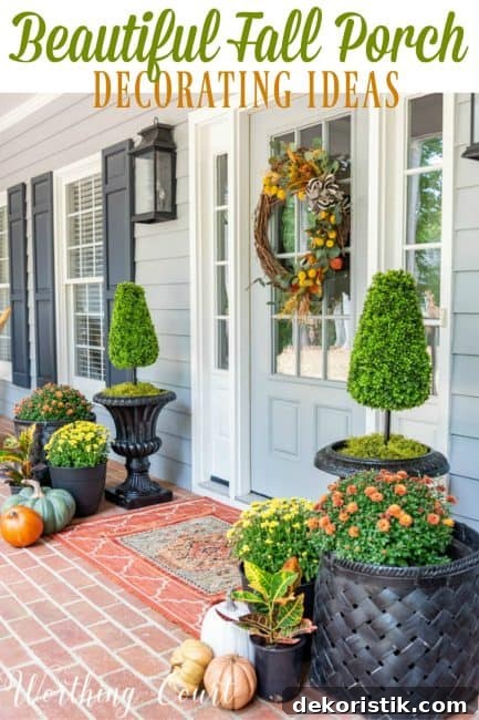 Charming Fall Front Porch Ideas with Pumpkins and Mums 13 front porch decor ideas for fall with mums and pumpkins