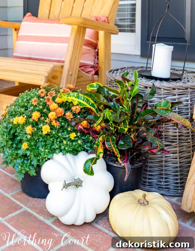 Charming Fall Front Porch Ideas with Pumpkins and Mums 8 front porch decor ideas grouping mums and pumpkins for fall
