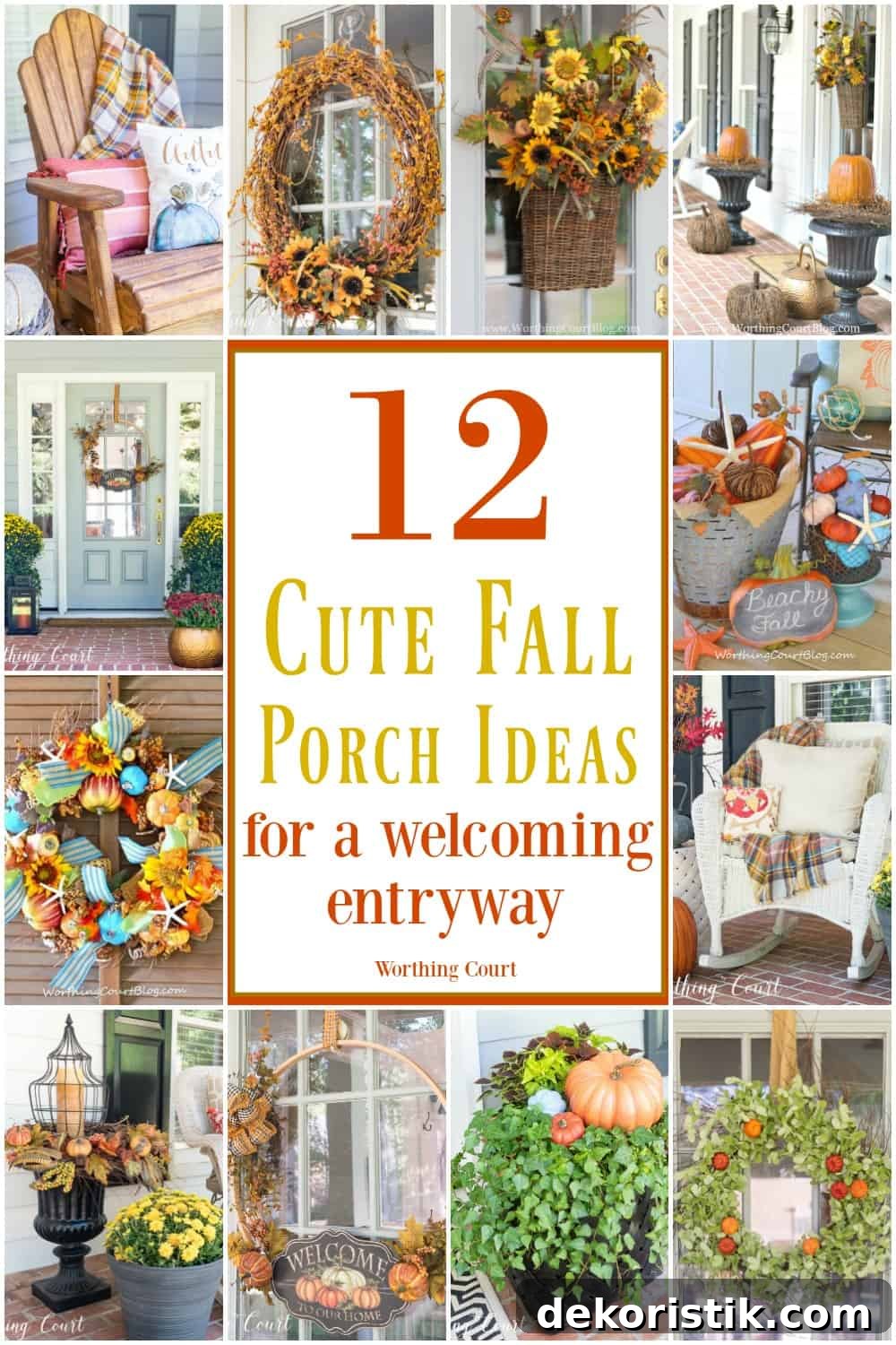 12 Cute Fall Porch Ideas For A Welcoming Entryway.