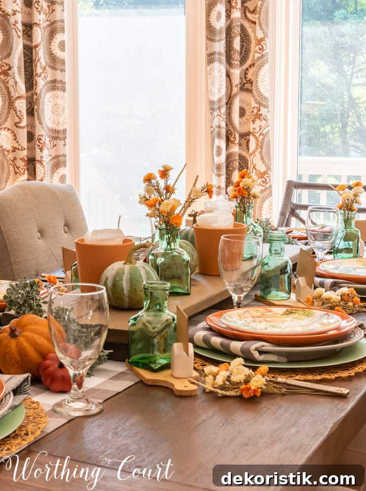 5 Tabletop Accessories to Elevate Your Thanksgiving Table 5 Thanksgiving tablescape using traditional fall colors