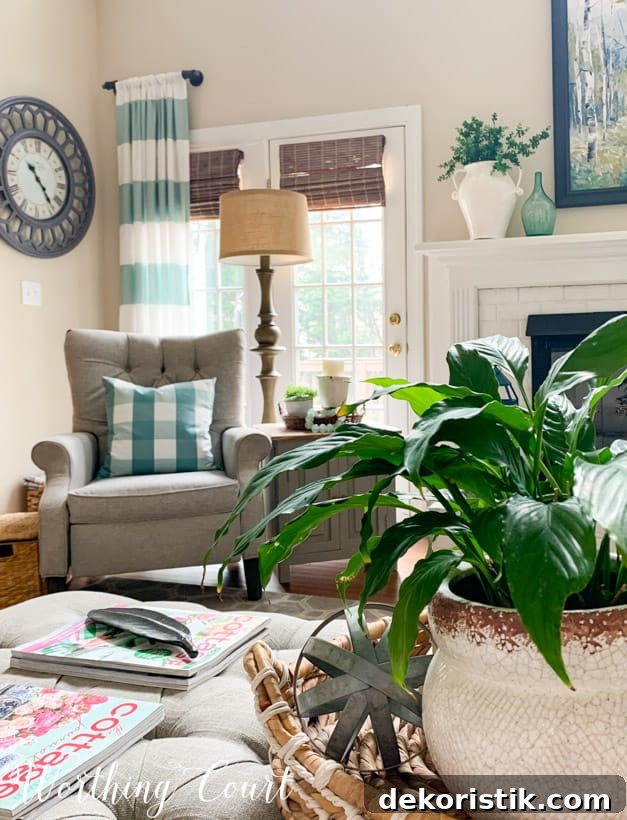 spring family room decor