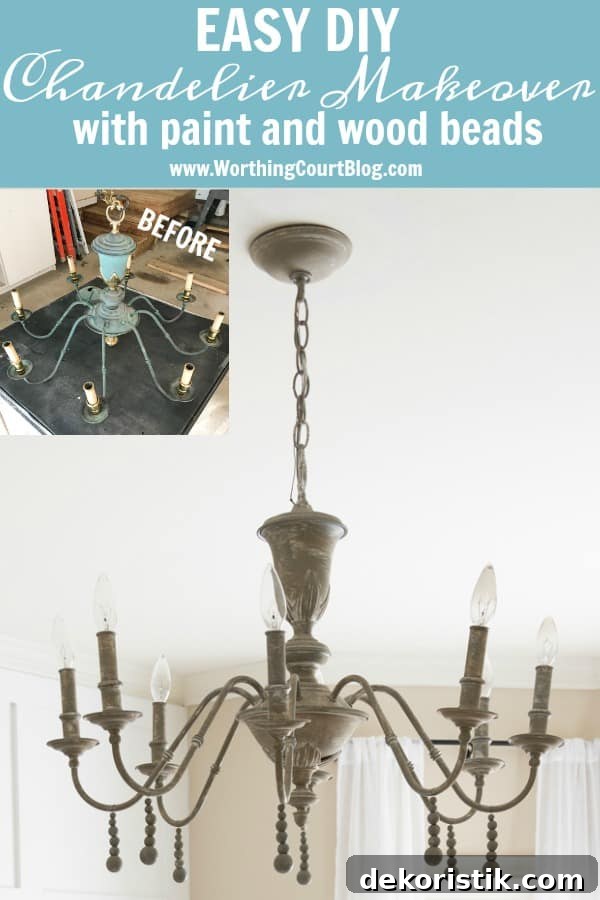 vintage chandelier makeover tutorial