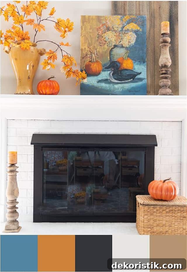 image of autumn decor showing the color palette used