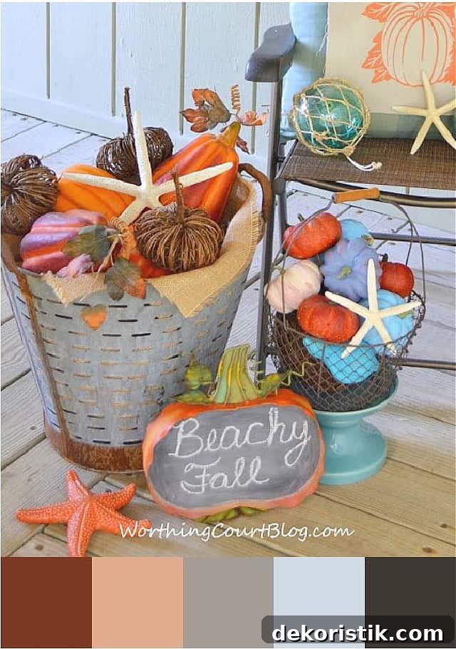 image of autumn decor showing the color palette used