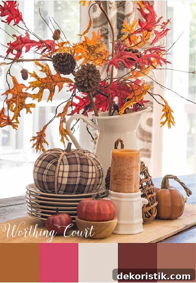 image of autumn decor showing the color palette used