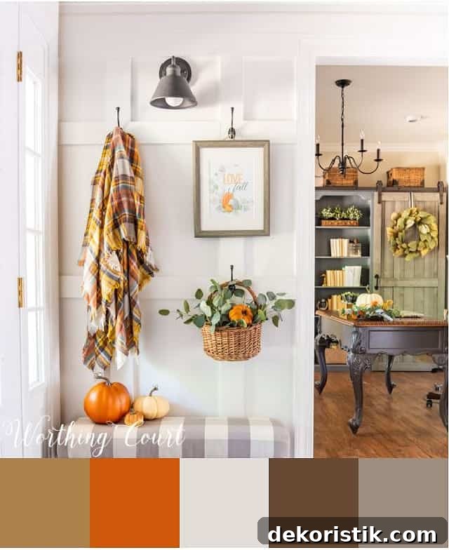 image of autumn decor showing the color palette used