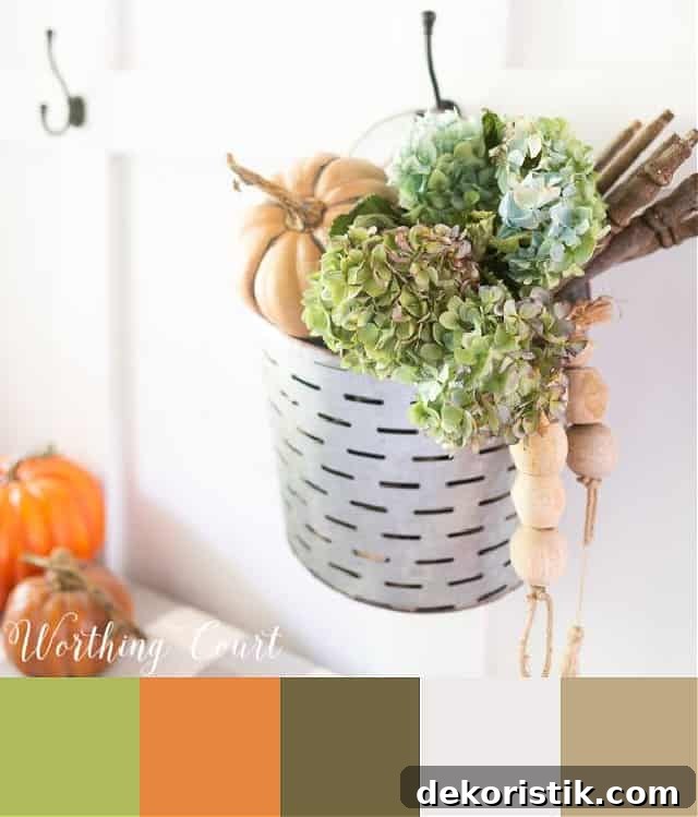 image of autumn decor showing the color palette used