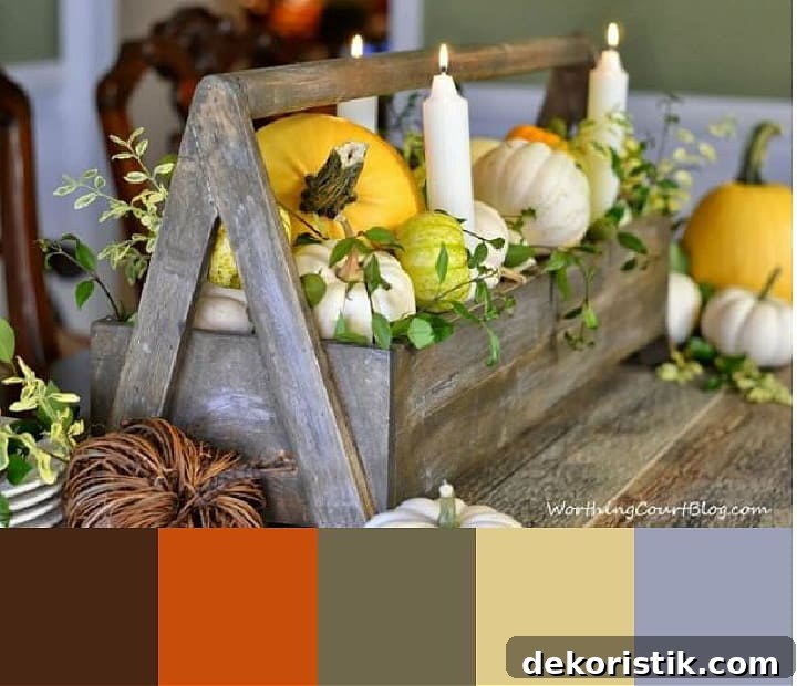 image of autumn decor showing the color palette used