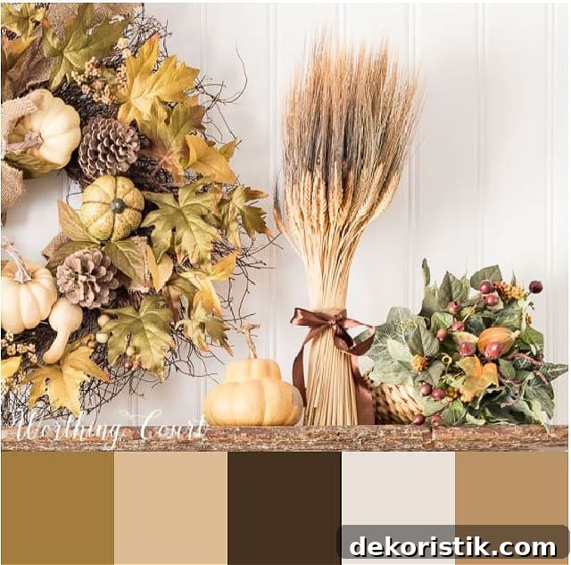 image of autumn decor showing the color palette used