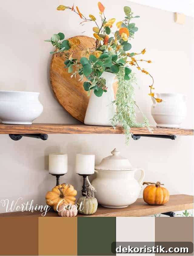 image of autumn decor showing the color palette used