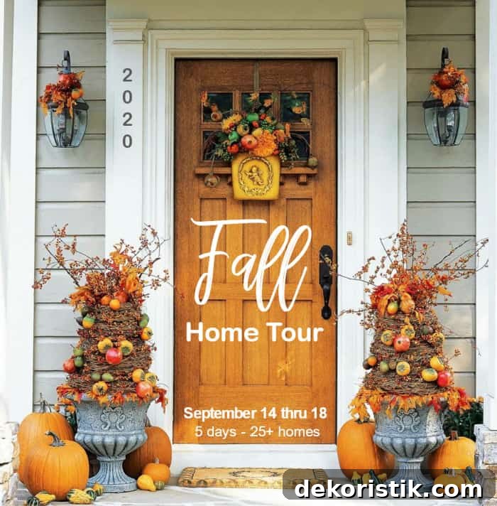 graphic for fall decor bloghop
