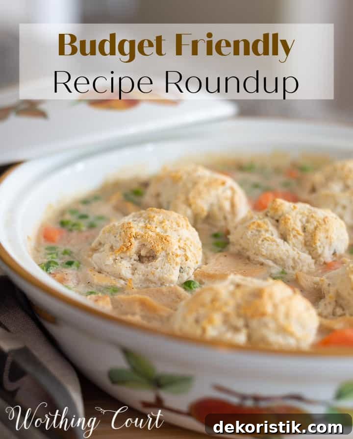 Budget Meal Ideas: Week 1 Roundup 2 recipe roundup Pinterest image