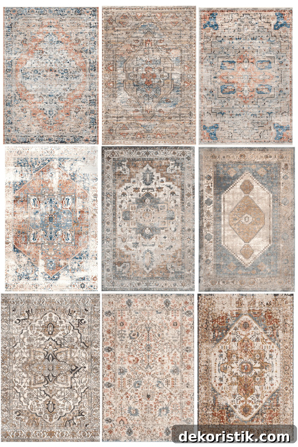 ivory and gray rug examples