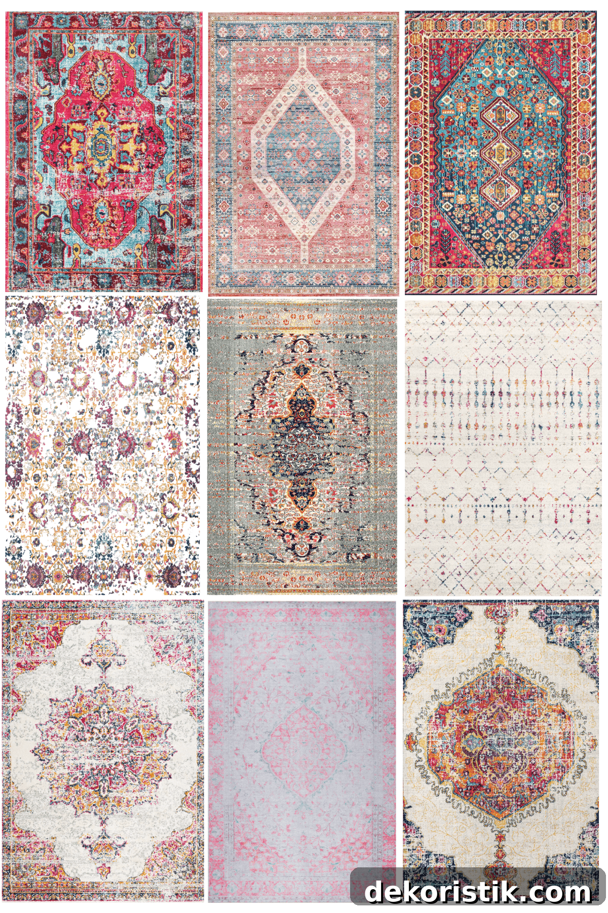 multi colored rug examples