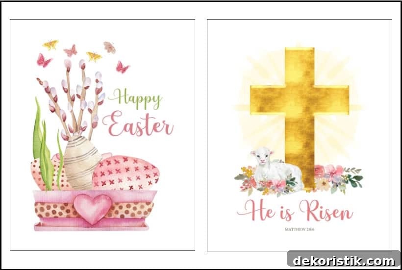 pair of Easter printables