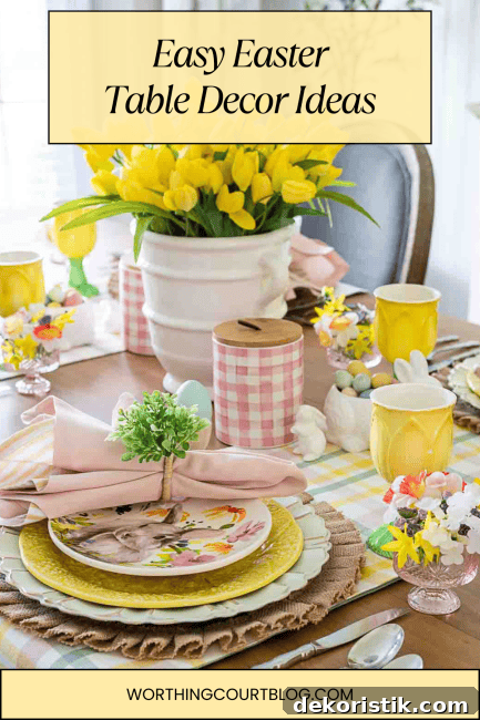 Looking for Easter table decorating ideas that are charming and simple to recreate? This beautiful tablescape combines soft pastels, budget-friendly finds, and effortless elegance—perfect for your Easter brunch or dinner.