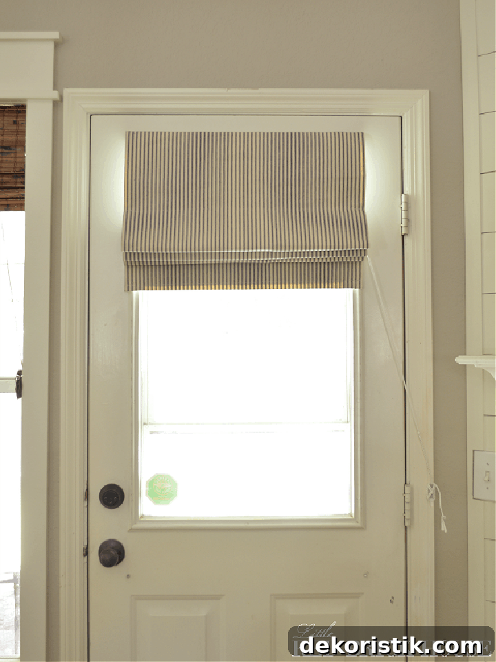 DIY Window Decor Ideas: Step-by-Step Tutorials 7 roman shade on a door with window