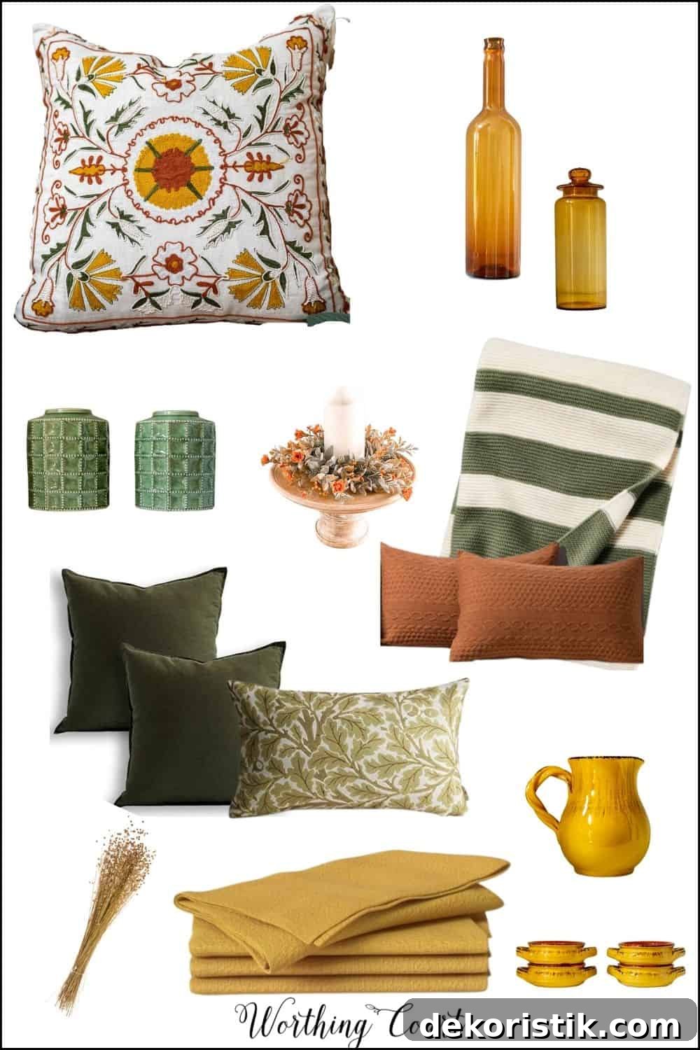 image of mood board with fall decor