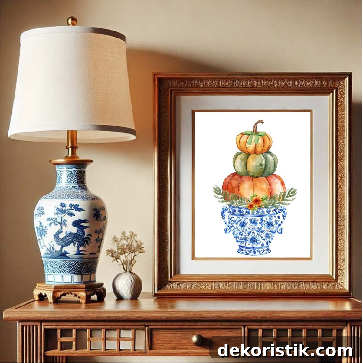 fall printable with muted palette