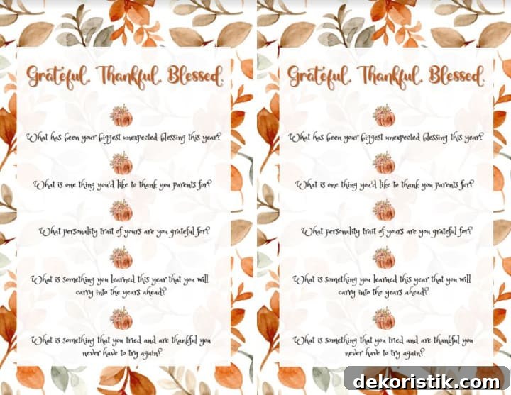 Graphic of conversation starter questions for Thanksgiving