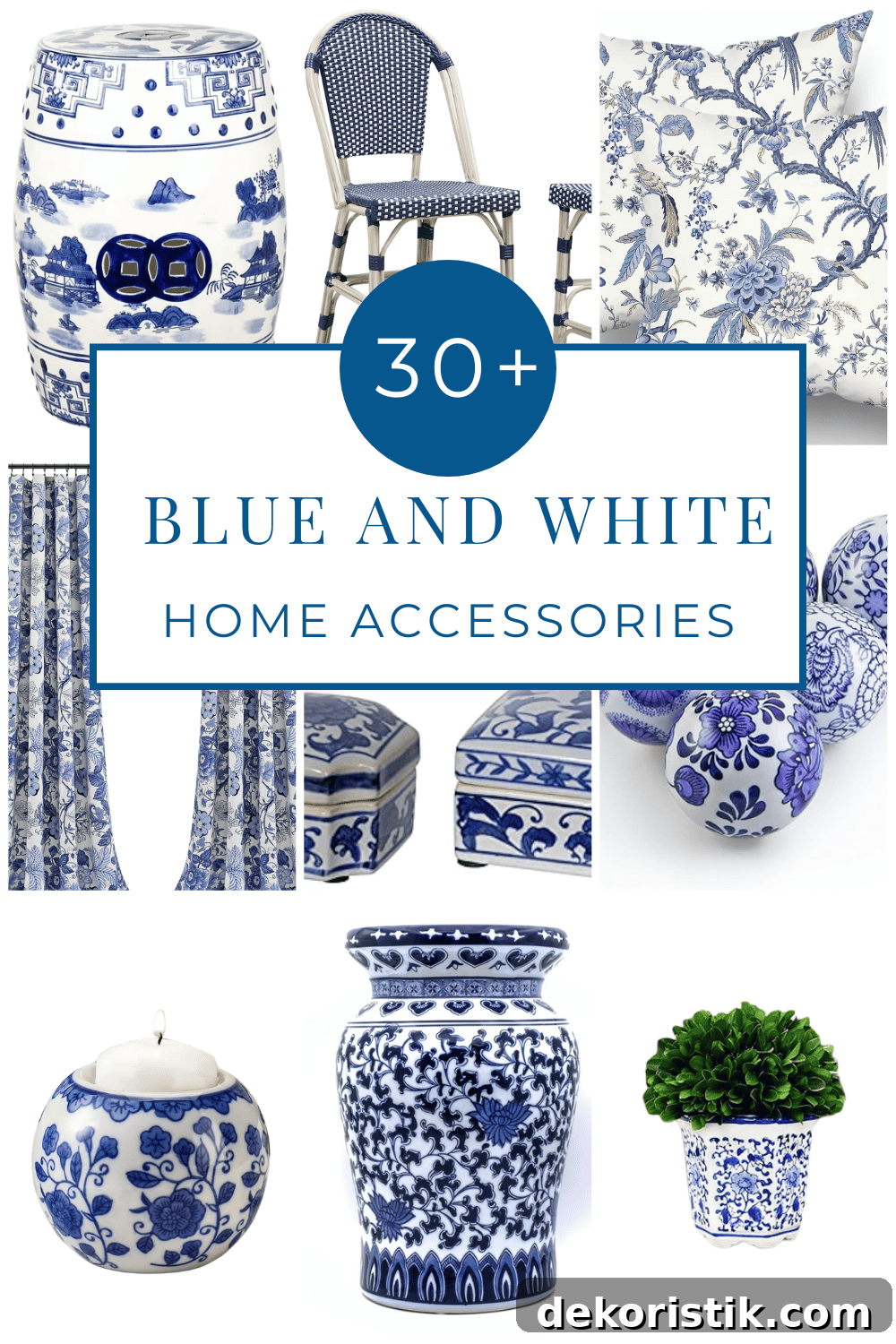 Looking to refresh your home with timeless blue and white decor? These beautiful blue and white accessories are perfect for any space! Whether you love classic chinoiserie or modern farmhouse style, this collection has something for every home. Shop my favorite finds and bring this elegant color combo into your space today! 