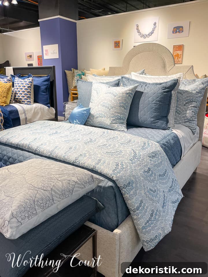 miscellaneous pillows in a showroom